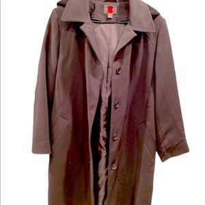 Gallery Trench Coat Button Down with Hood